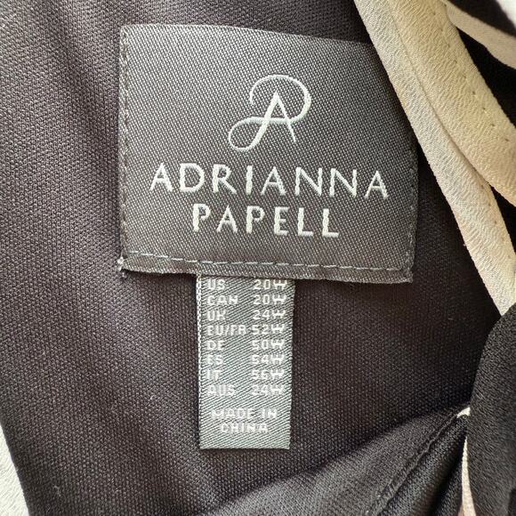 NWT ADRIANNA PAPELL 20W Plus Size Tie Neck Flounce Dress Soft Feminine Elegant - Picture 8 of 12